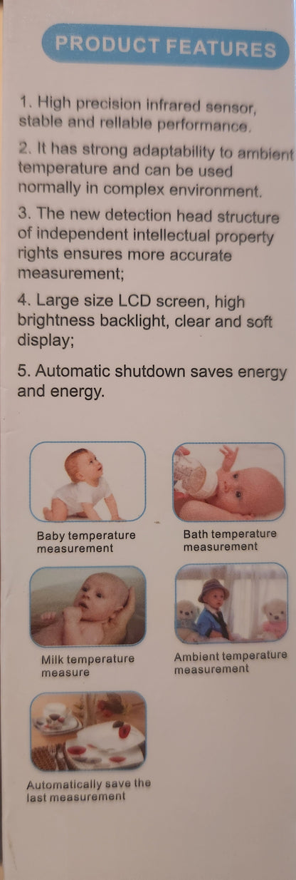 Infrared thermometer to check temperature.