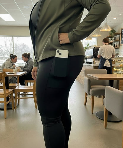 Slim Fit Thermal Leggings w/ Pockets